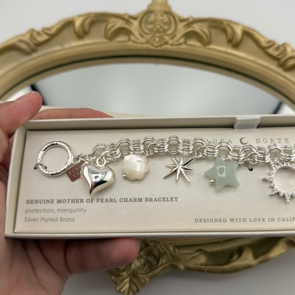 Luna Norte Genuine Stone Charm Bracelet – Silver-Plated with Mixed Charm… - Picture 5 of 5